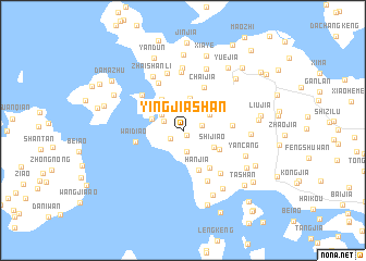 map of Yingjiashan