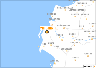 map of Yingxian