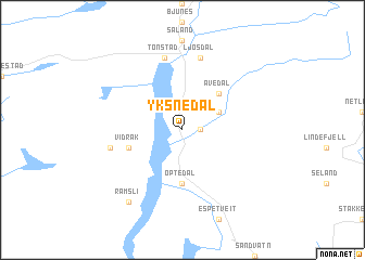 map of Yksnedal