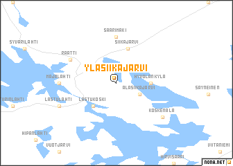 map of Yläsiikajärvi