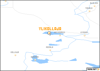 map of Ylikollaja