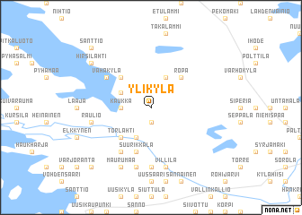 map of Ylikylä