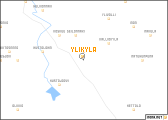 map of Ylikylä