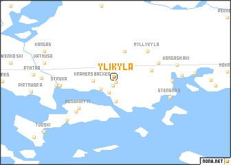 map of Ylikylä