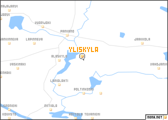 map of Yliskylä