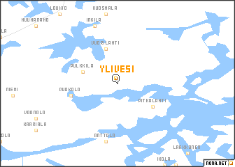 map of Ylivesi