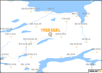 map of Yndesdal