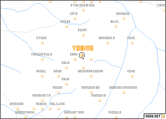 map of Yobiné