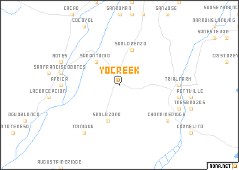 map of Yo Creek