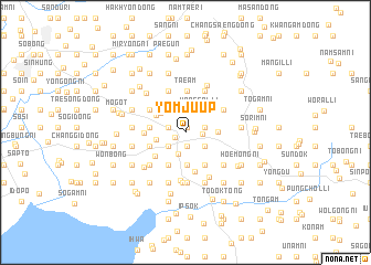 map of Yŏmju-ŭp