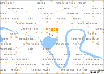 map of Yonah