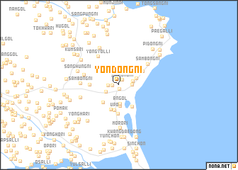 map of Yŏndong-ni