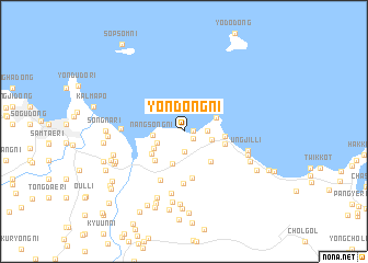 map of Yŏndong-ni