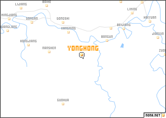 map of Yonghong