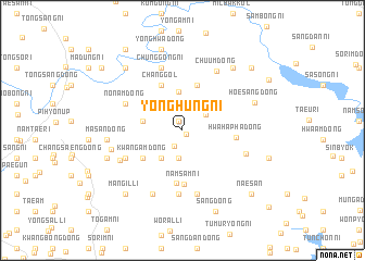 map of Yonghŭng-ni