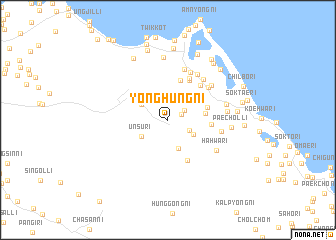 map of Yonghŭng-ni