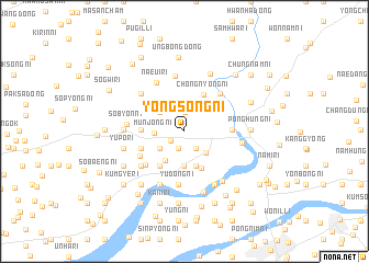 map of Yongsŏng-ni