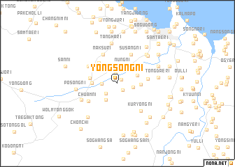 map of Yongsŏng-ni
