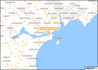 map of Yongsŏng-ni