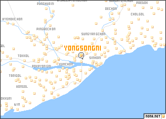 map of Yongsŏng-ni