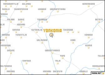 map of Yonkonia