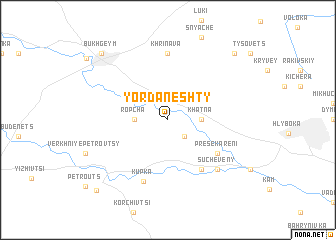 map of Yordaneshty