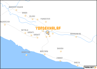 map of Yord-e Khalaf