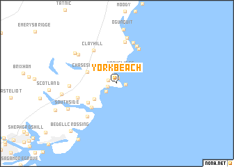 map of York Beach