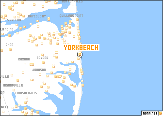 map of York Beach