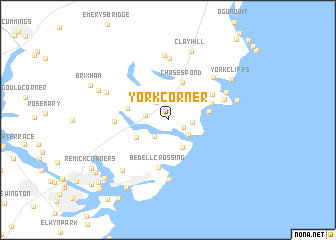 map of York Corner