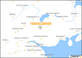 map of Yorks Corner