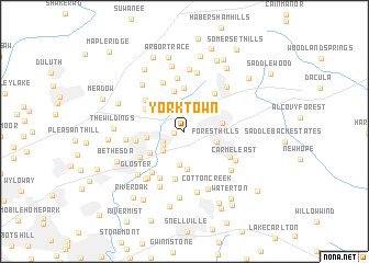 map of Yorktown