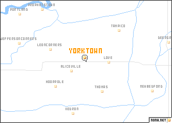 map of Yorktown