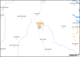 map of York