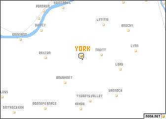 map of York