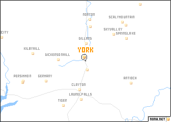 map of York