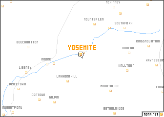 map of Yosemite