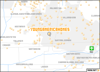 map of Young America Homes