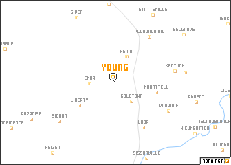 map of Young