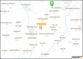 map of Young