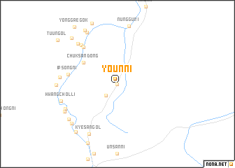 map of Yŏun-ni