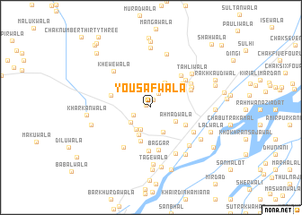 map of Yousafwāla