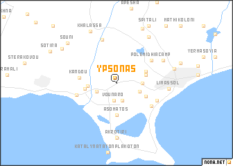 map of Ypsonas