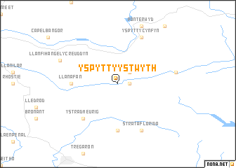 map of Yspytty-Ystwyth
