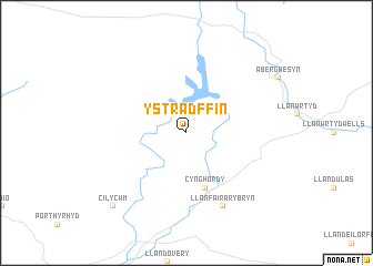 map of Ystrad-ffin