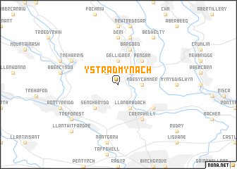 map of Ystradmynach