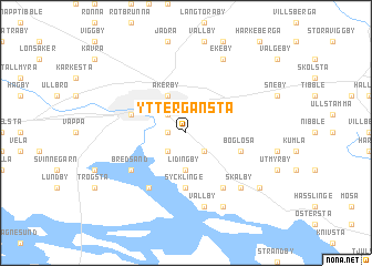 map of Yttergånsta