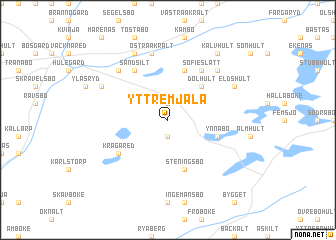 map of Yttre Mjäla