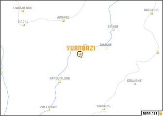 map of Yuanbazi