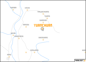 map of Yuanchuan